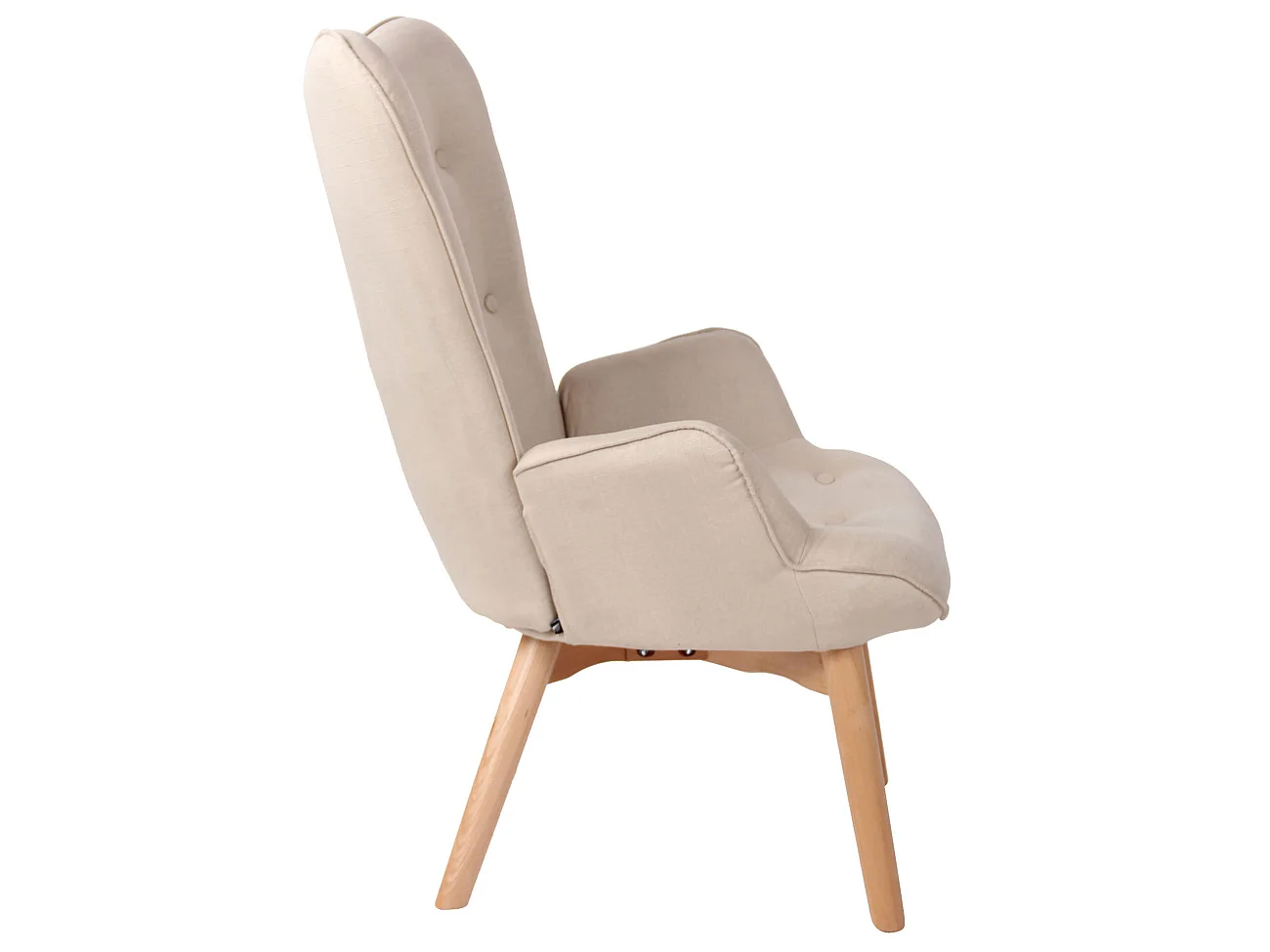 Fauteuil - Stof & antiek licht - creme - Durham