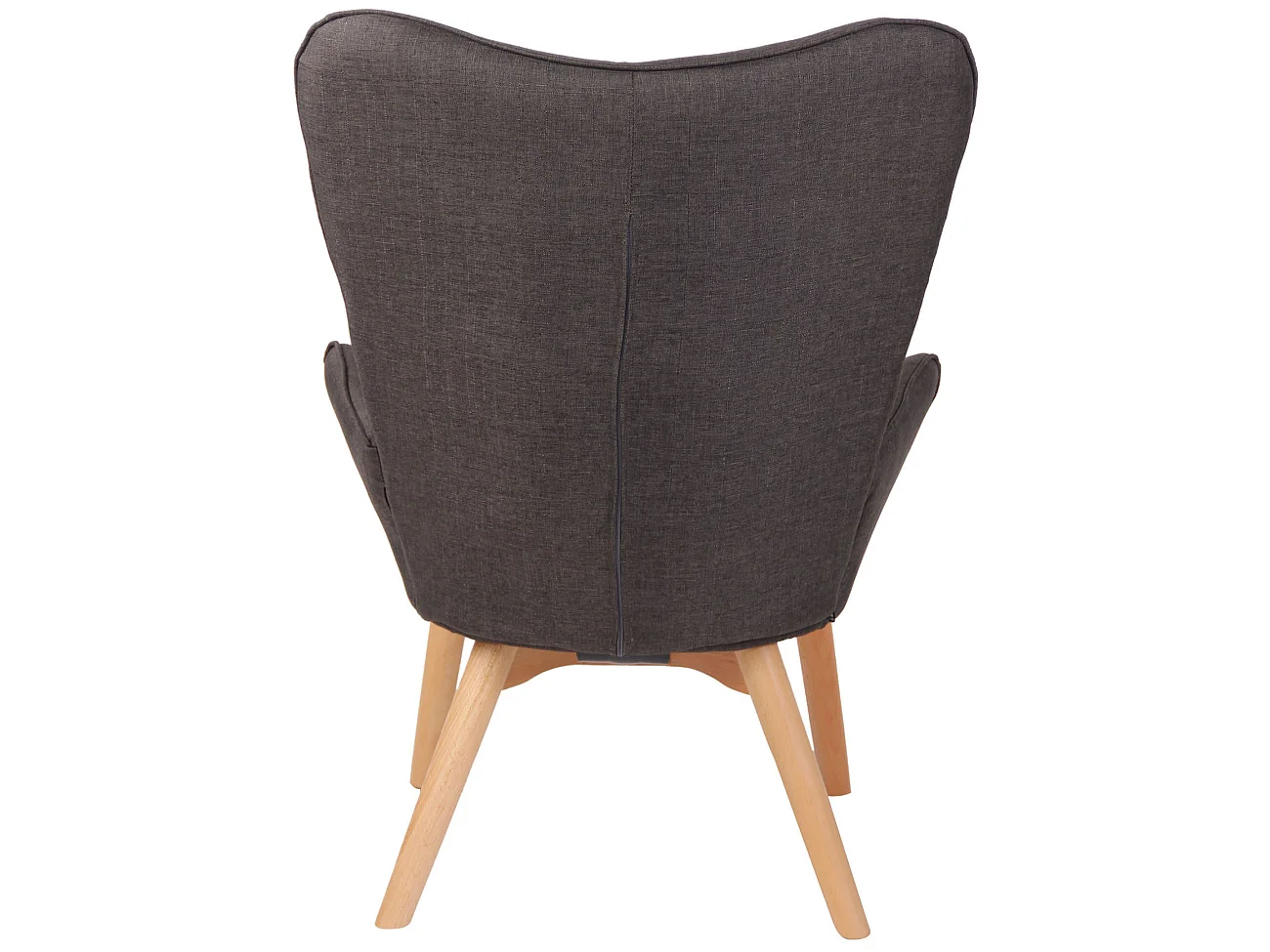 Fauteuil - Stof & Hout - donkergrijs - Durham