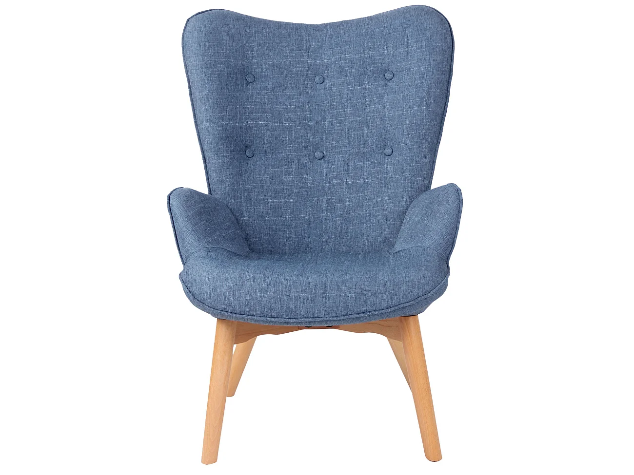 Fauteuil - Stof & antiek licht - blauw - Durham