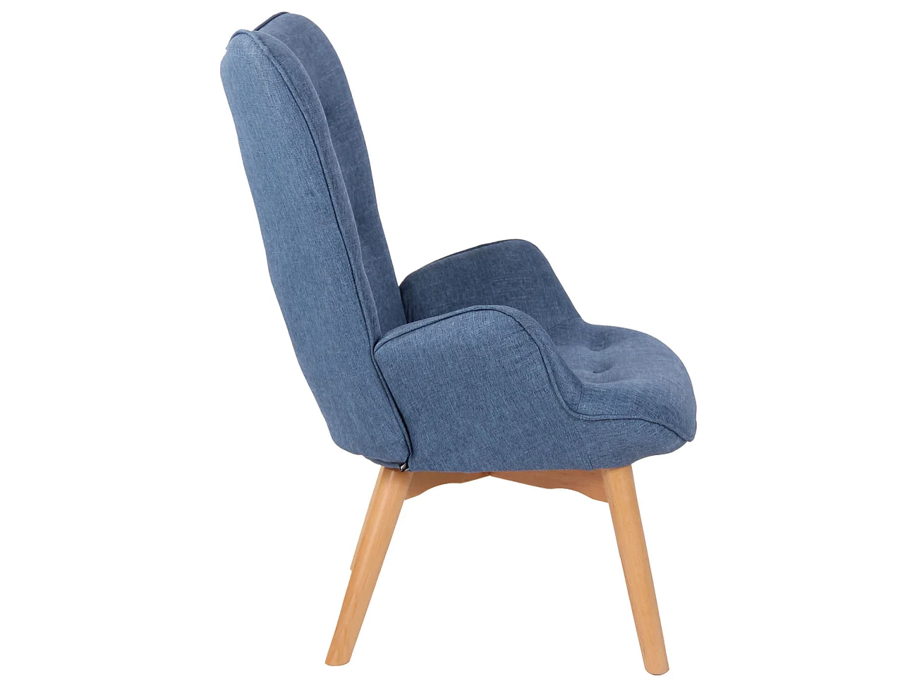 Fauteuil - Stof & antiek licht - blauw - Durham