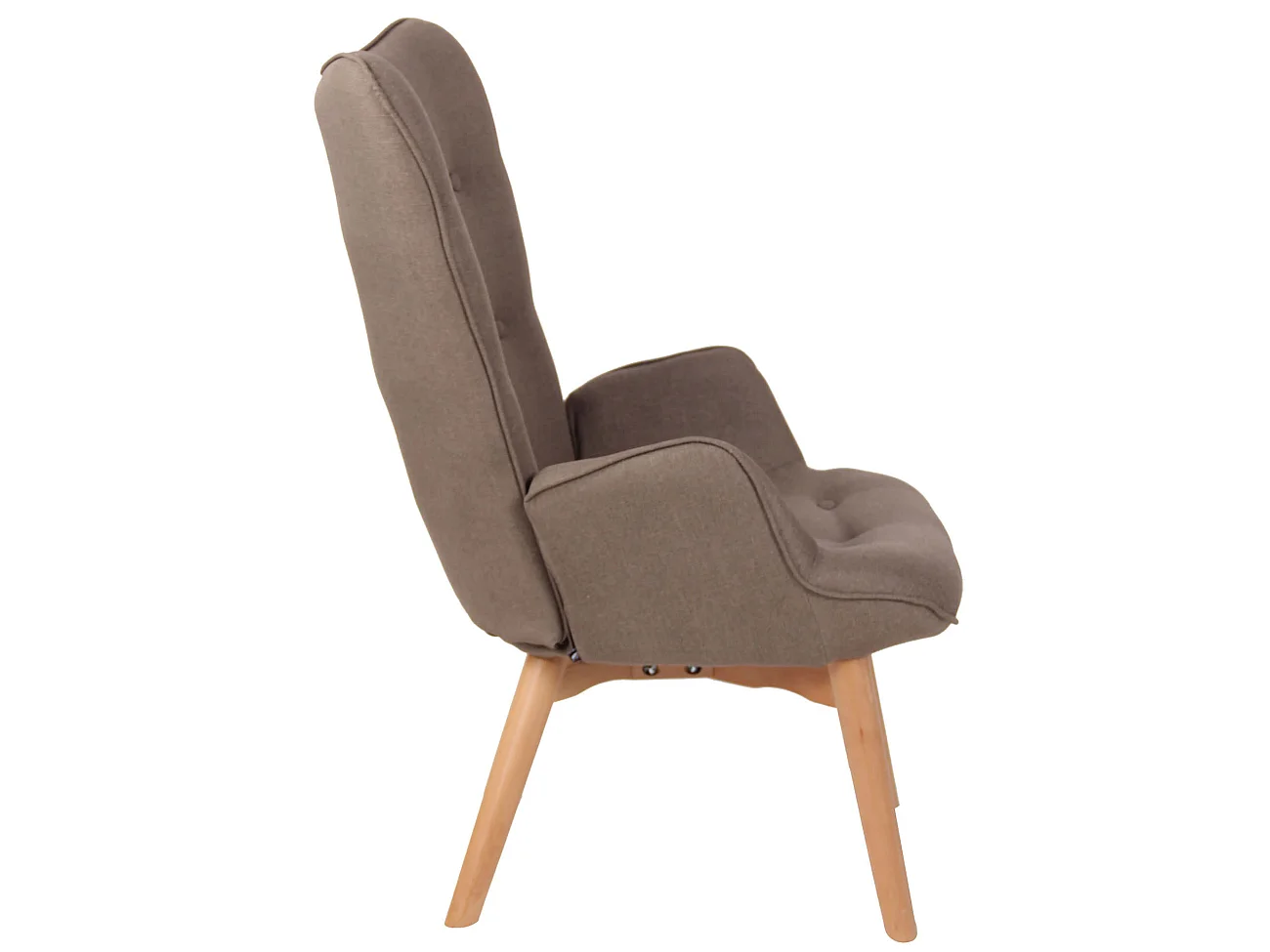 Fauteuil - Tissu & Antique clair - Taupe - Durham