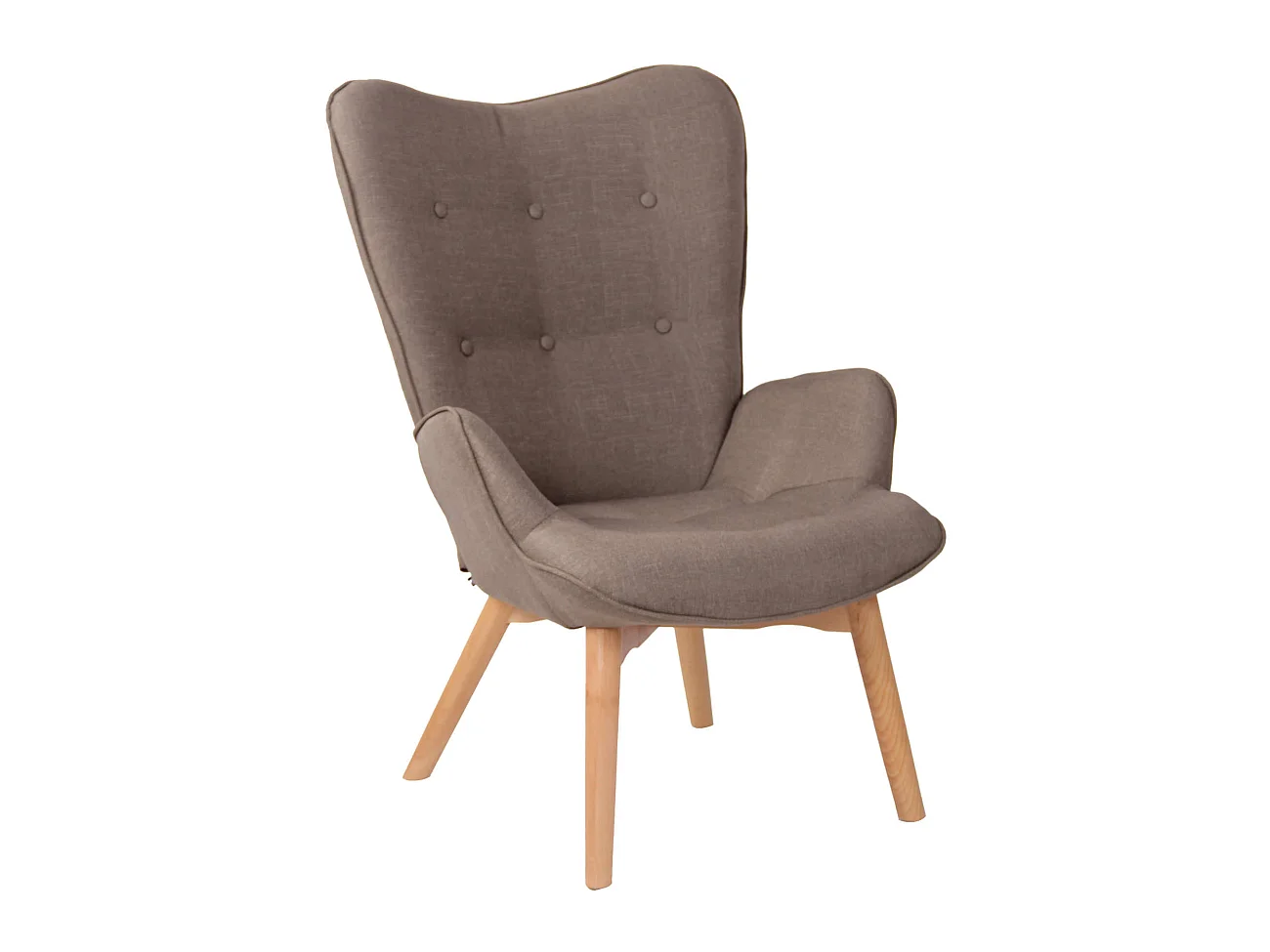 Fauteuil - Stof & antiek licht - taupe - Durham