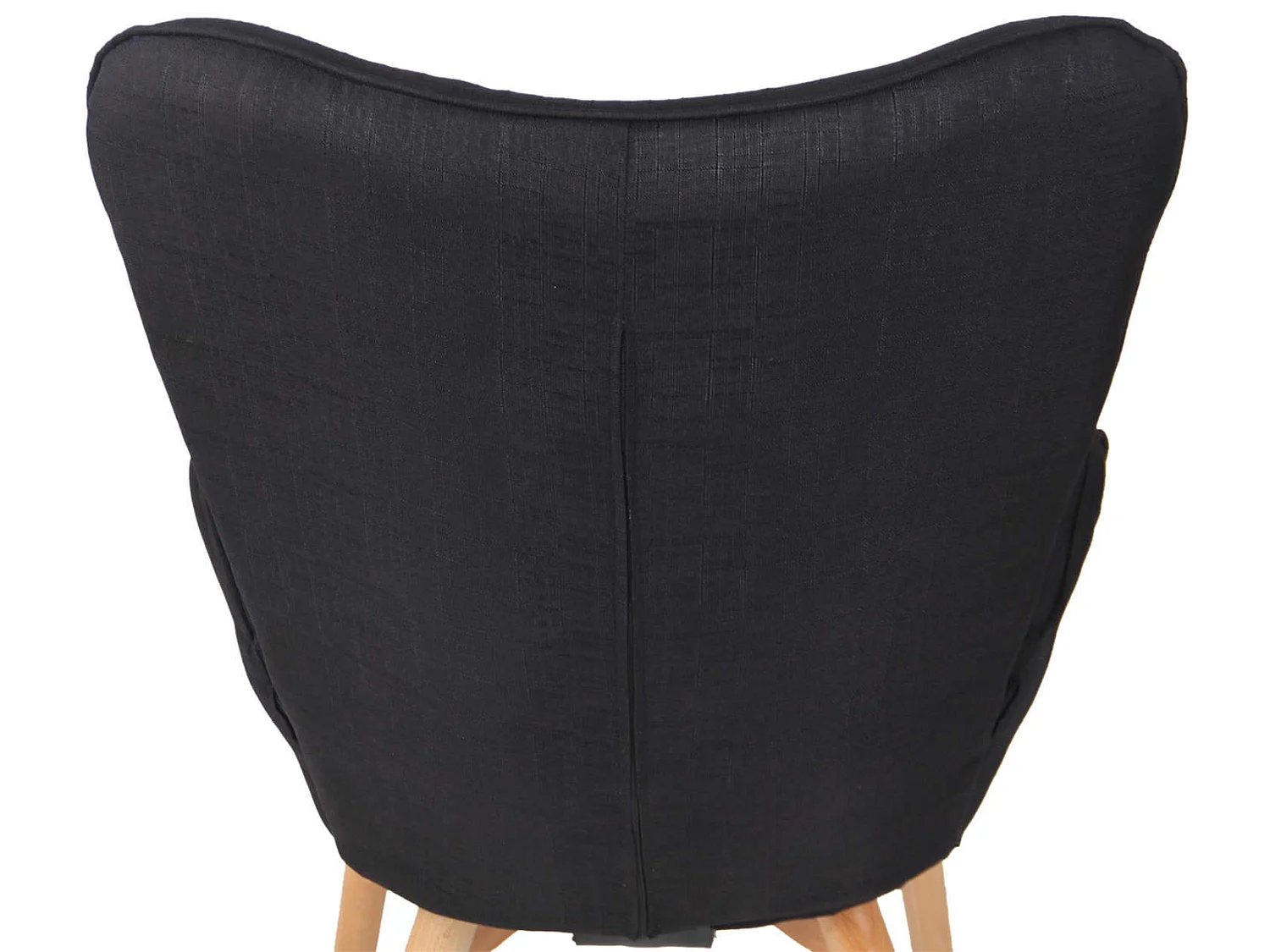 Fauteuil - Stof & Hout - zwart - Durham