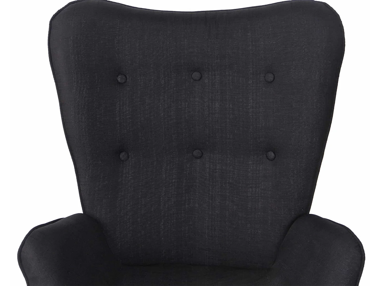 Sessel - Stoff & Holz - schwarz - Durham