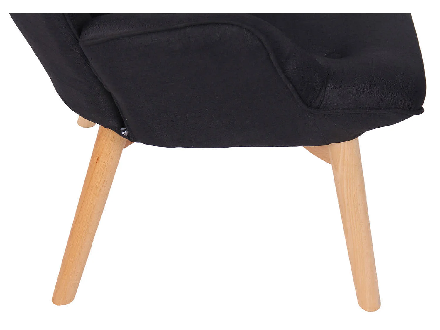 Sessel - Stoff & Holz - schwarz - Durham