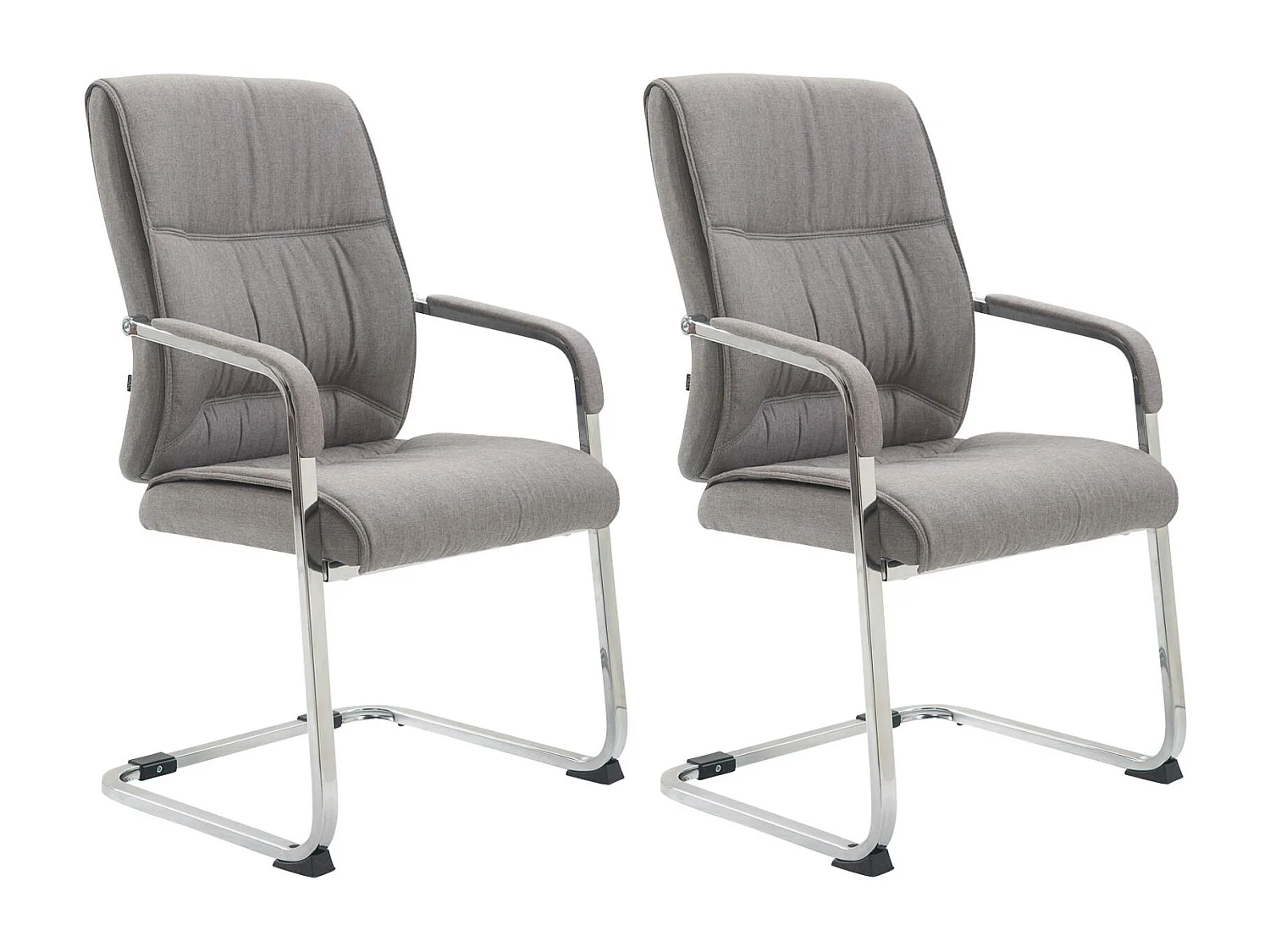 Lot de 2  chaises oscillantes - Tissu & Nature - Gris - XXL Anubis
