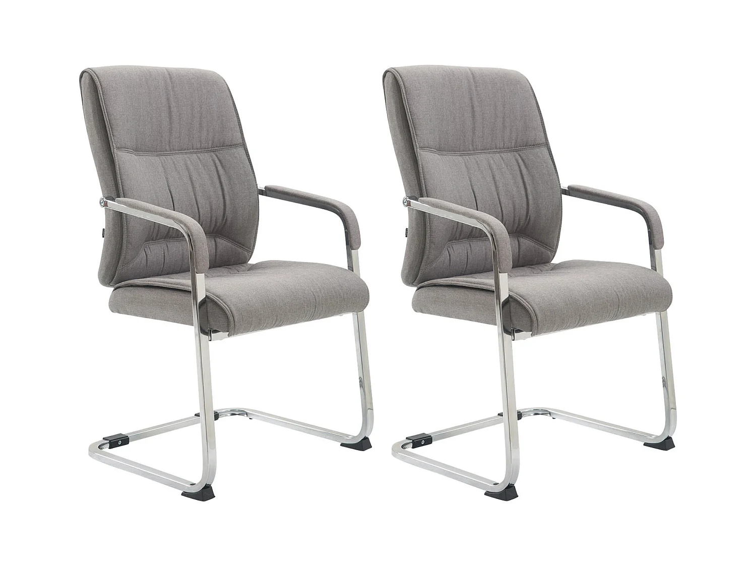 Lot de 2  chaises oscillantes - Tissu & Nature - Gris - XXL Anubis