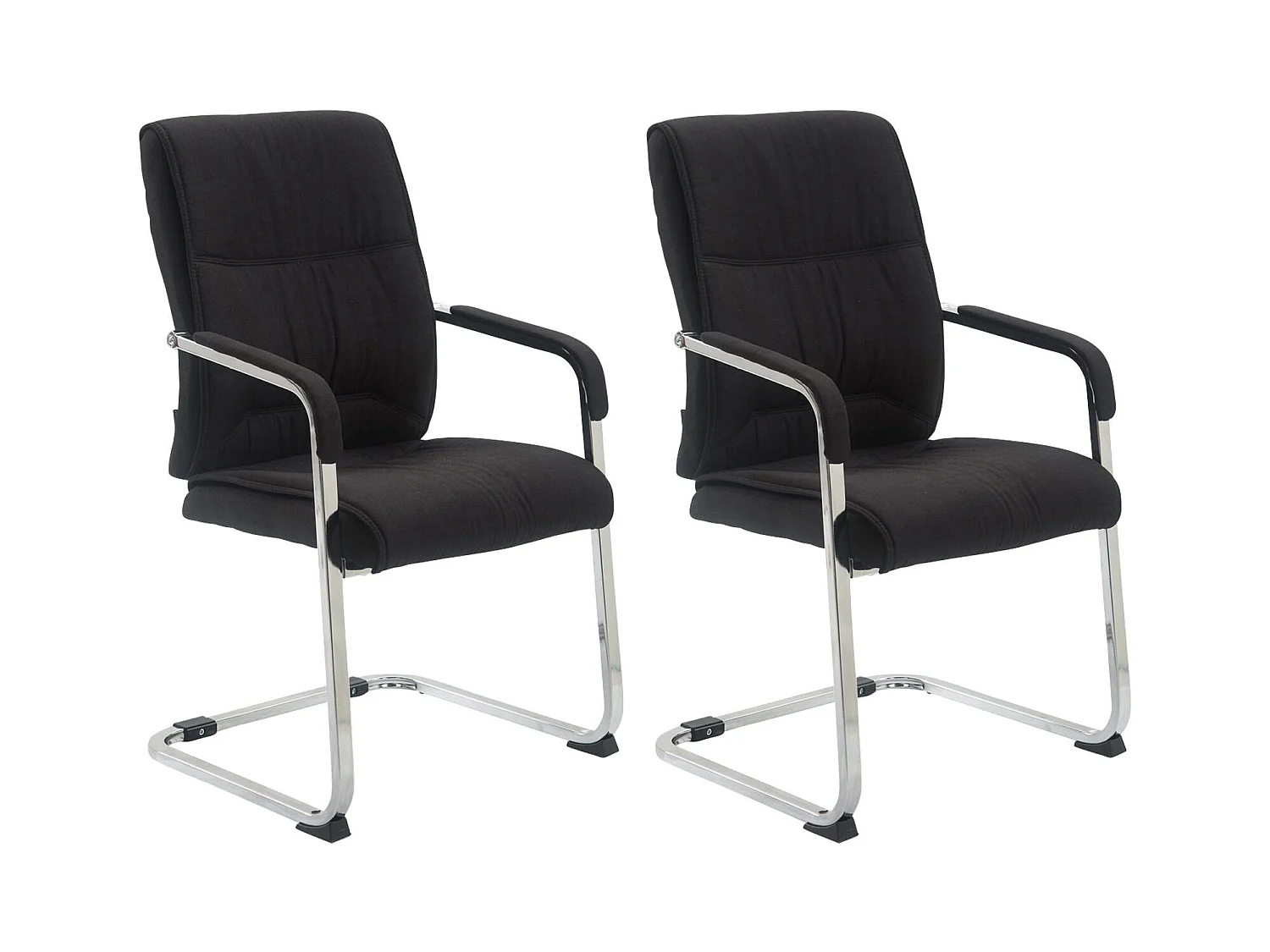 Lot de 2  chaises oscillantes - Tissu & Nature - Noir - XXL Anubis
