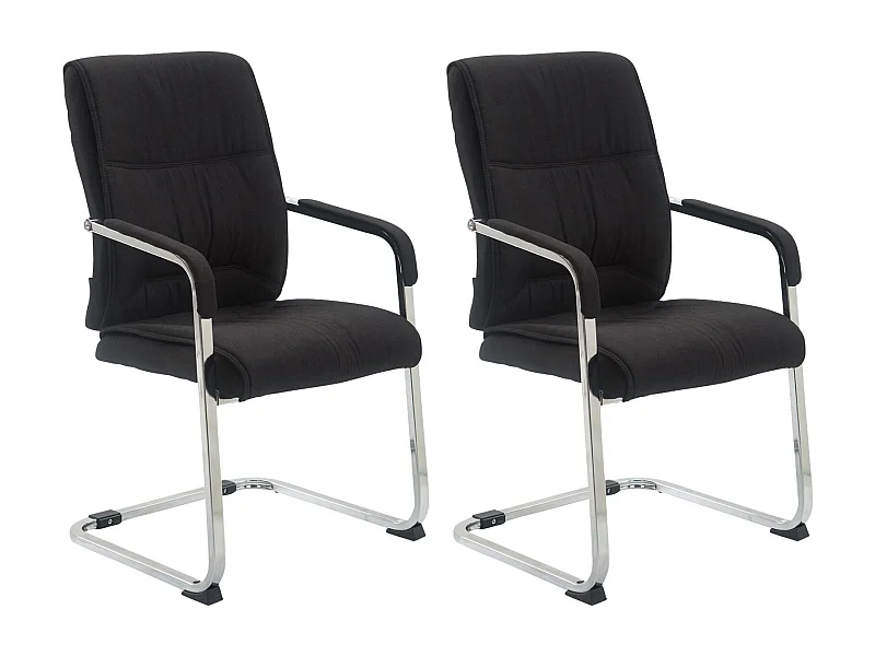 Set van 2  schommelstoelen - Stof & natura - zwart - XXL Anubis