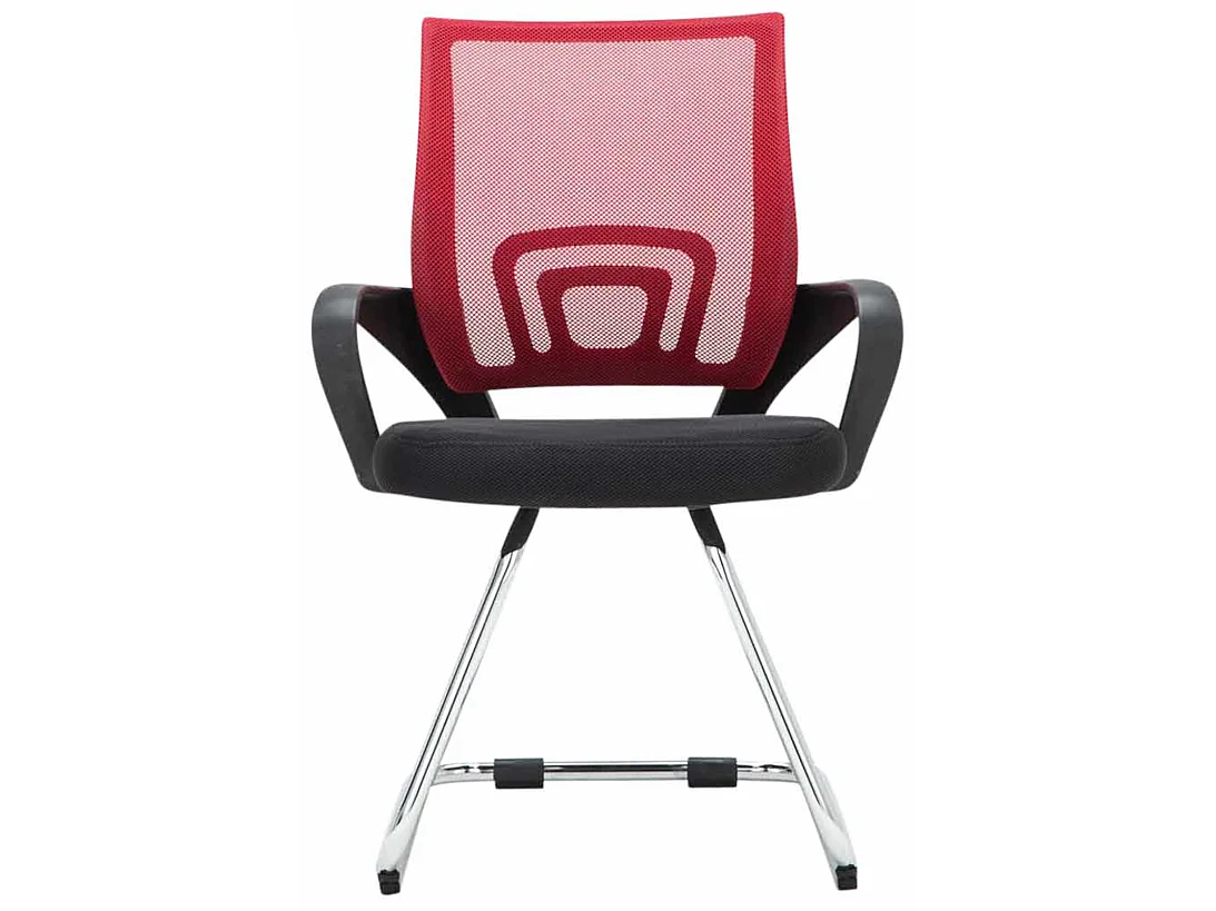 Lot de 2  chaises oscillantes - Tissu & Noir - Rouge - Eureka