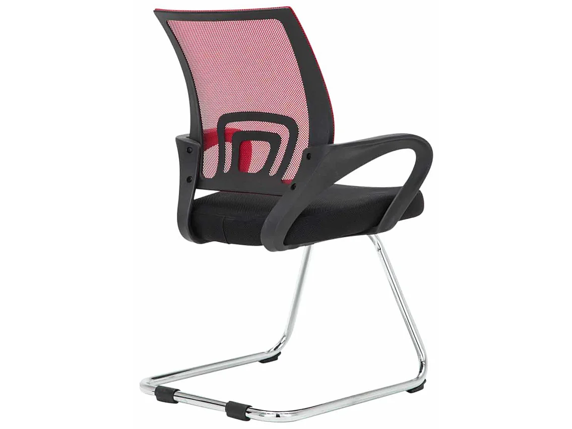 Lot de 2  chaises oscillantes - Tissu & Noir - Rouge - Eureka