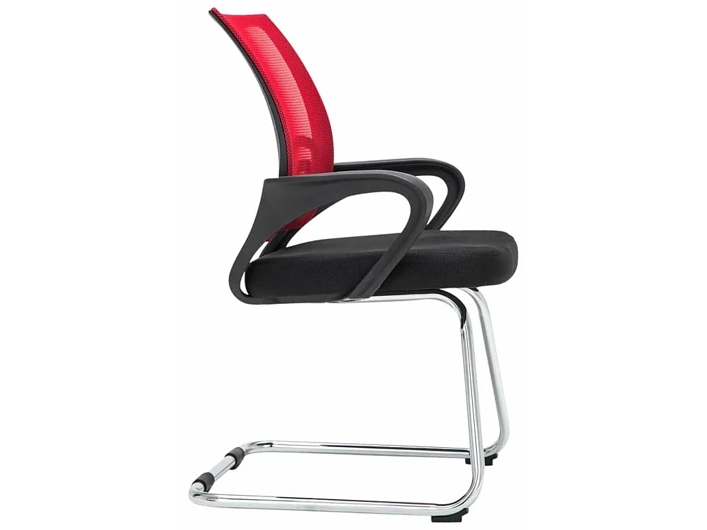 Lot de 2  chaises oscillantes - Tissu & Noir - Rouge - Eureka