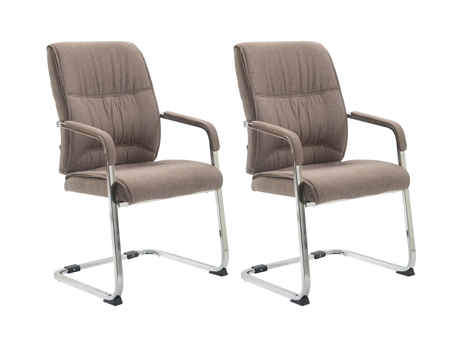 Lot de 2  chaises oscillantes - Tissu & Nature - Taupe - XXL Anubis