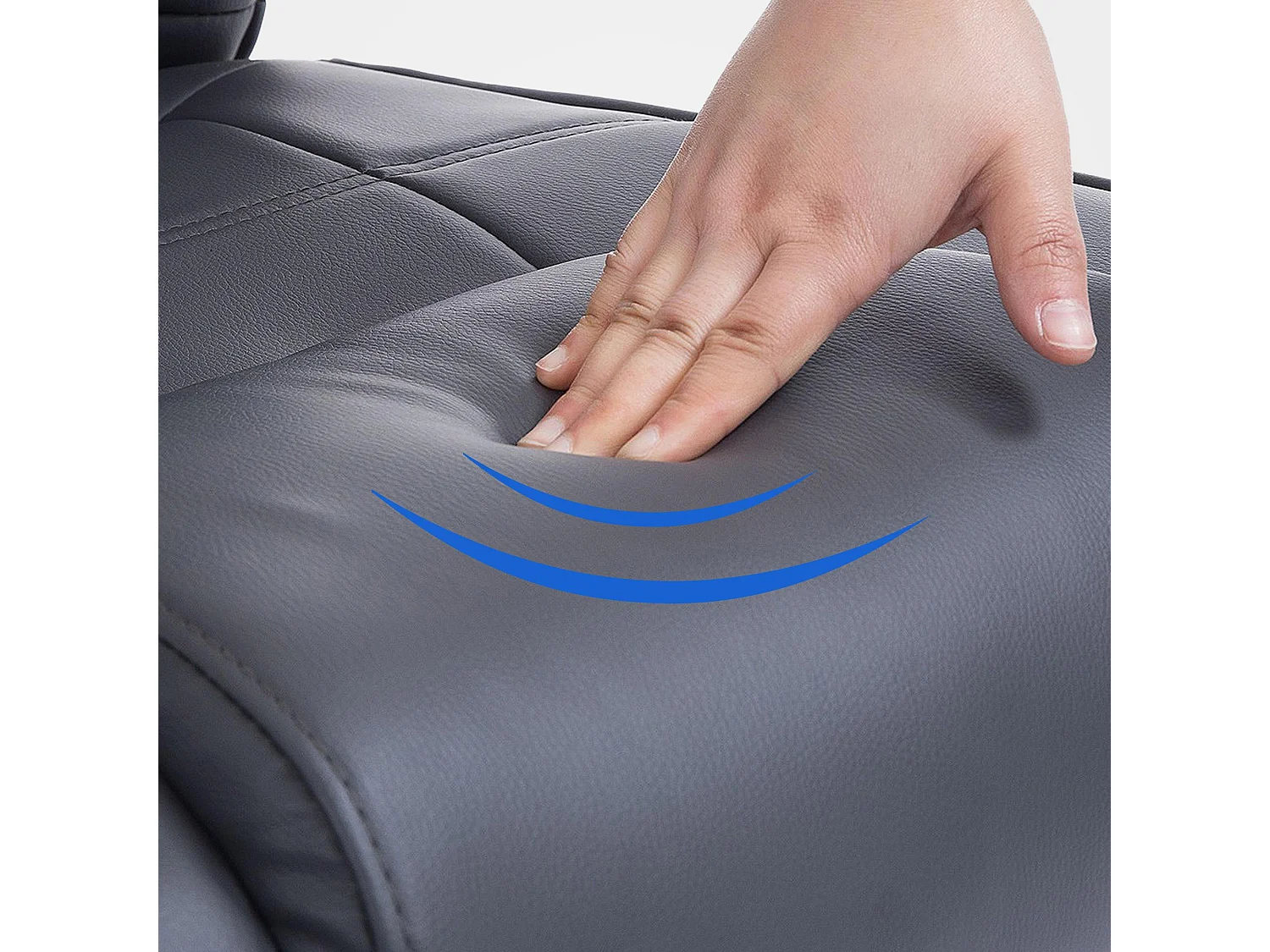 schommelstoelen - Kunstleer & roestvrij staal - grijs - Attila