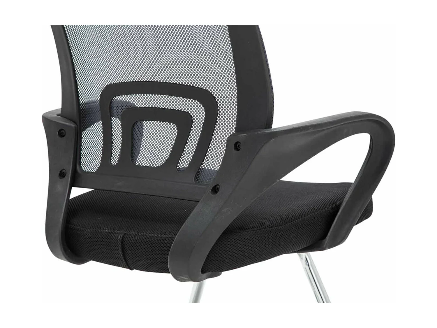 Lot de 2  chaises oscillantes - Tissu & Noir - Gris - Eureka