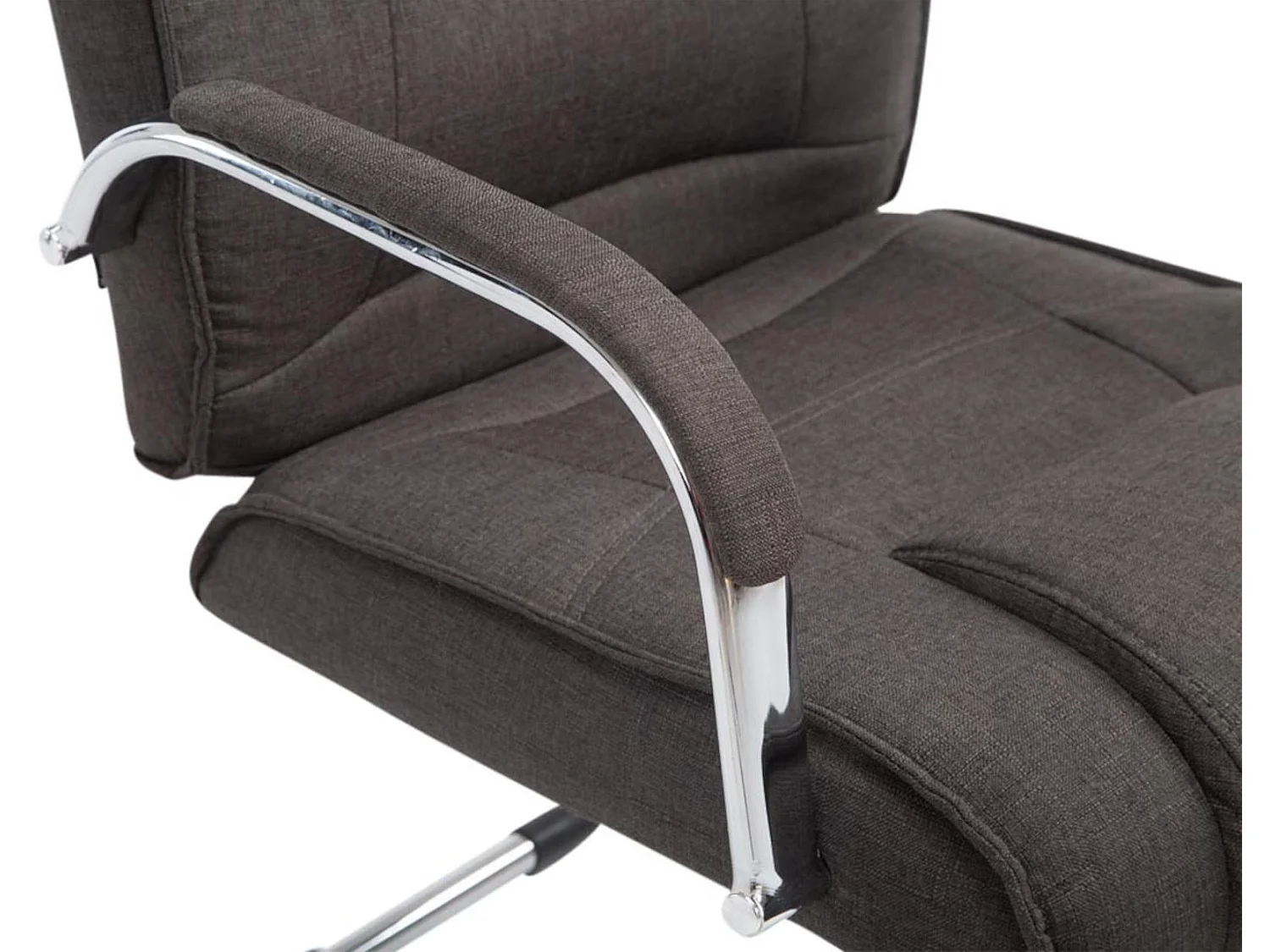 2er Set Freischwinger Stuhl - Stoff & natura - dunkelgrau - Attila