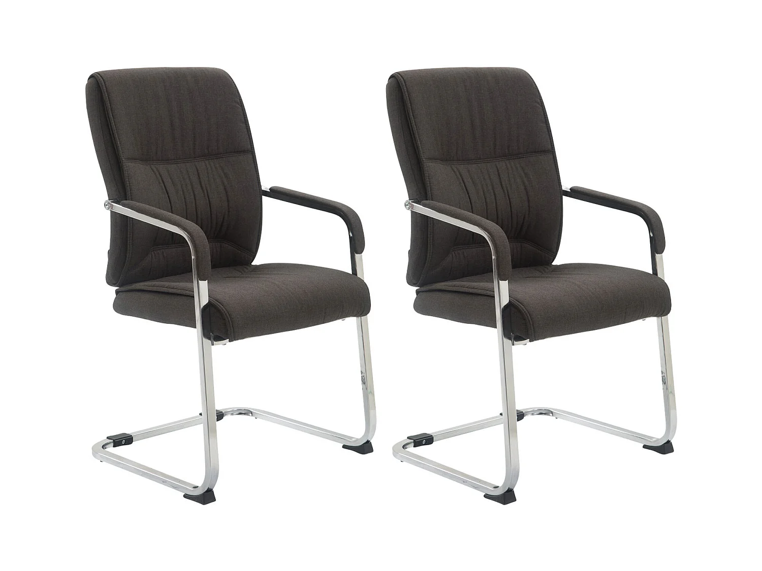 Lot de 2  chaises oscillantes - Tissu & Nature - Gris foncé - XXL Anubis