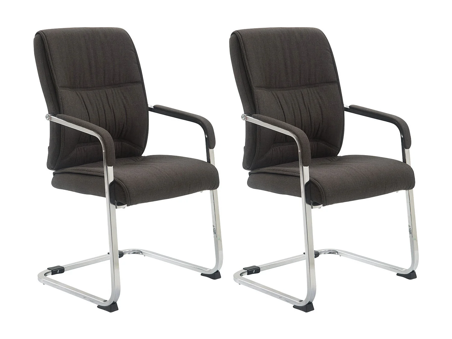 Lot de 2  chaises oscillantes - Tissu & Nature - Gris foncé - XXL Anubis