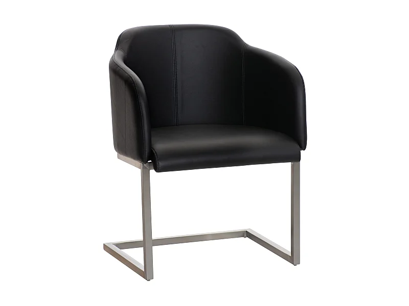 chaises oscillantes - Similicuir - Noir - Magnus