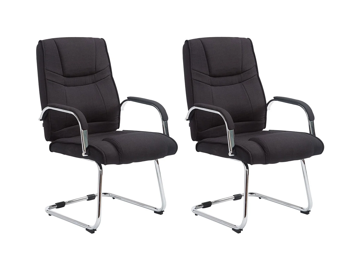 Lot de 2  chaises oscillantes - Tissu & Nature - Noir - Attila
