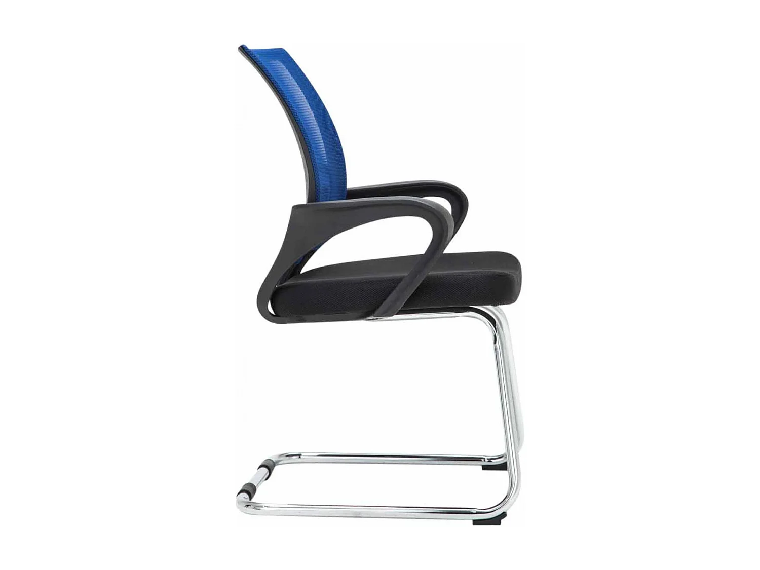 Lot de 2  chaises oscillantes - Tissu & Blanc - Bleu - Eureka