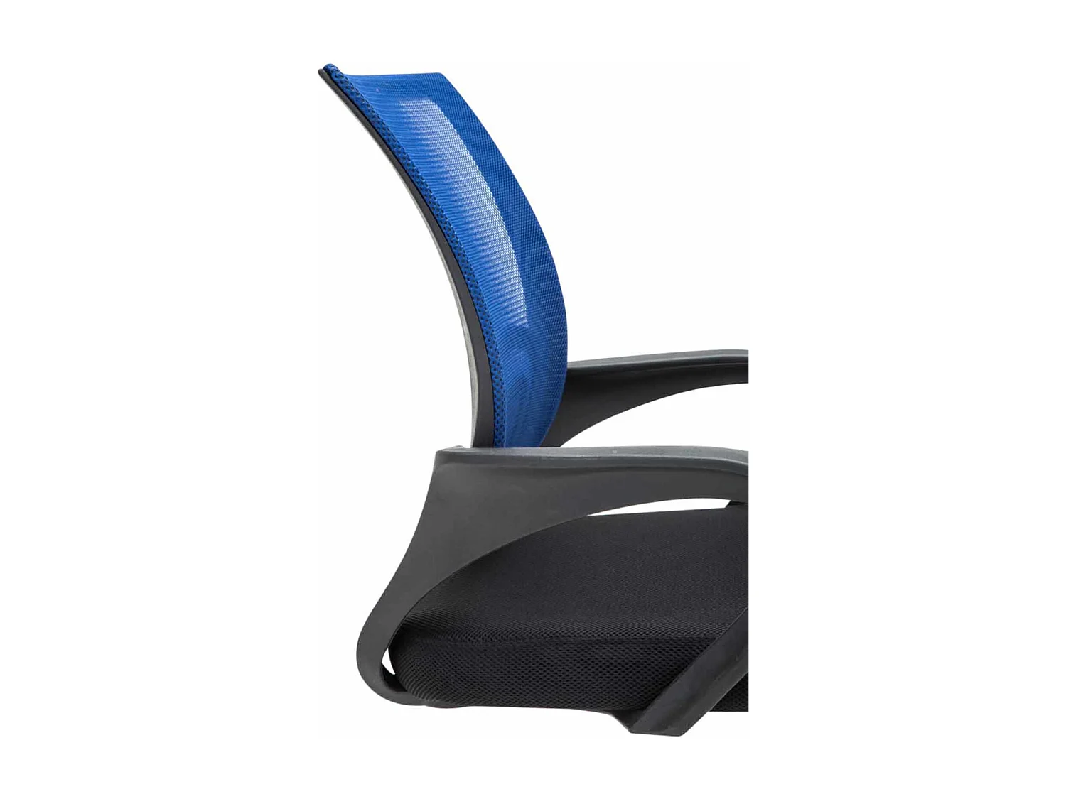 Lot de 2  chaises oscillantes - Tissu & Blanc - Bleu - Eureka