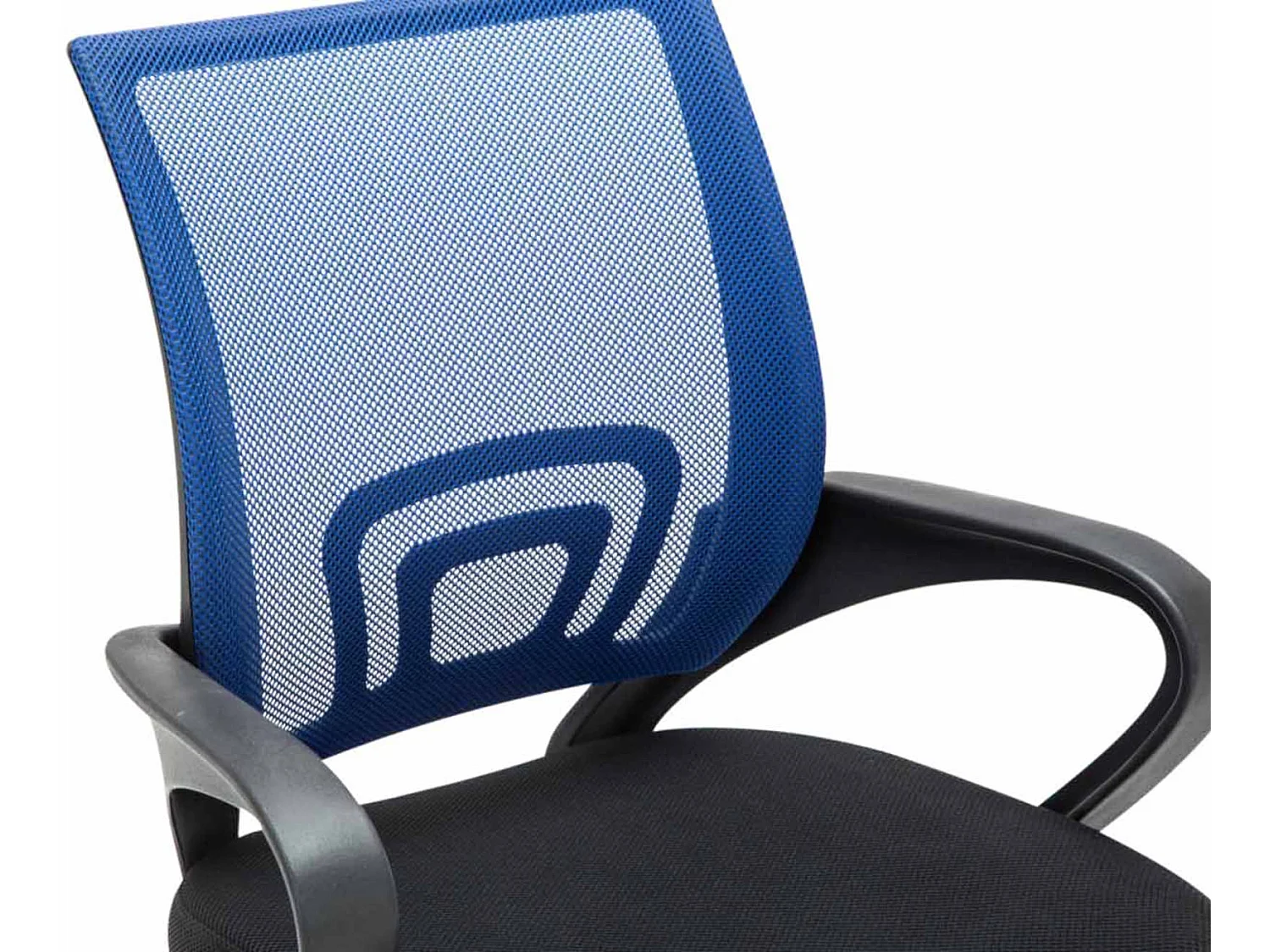 Lot de 2  chaises oscillantes - Tissu & Blanc - Bleu - Eureka