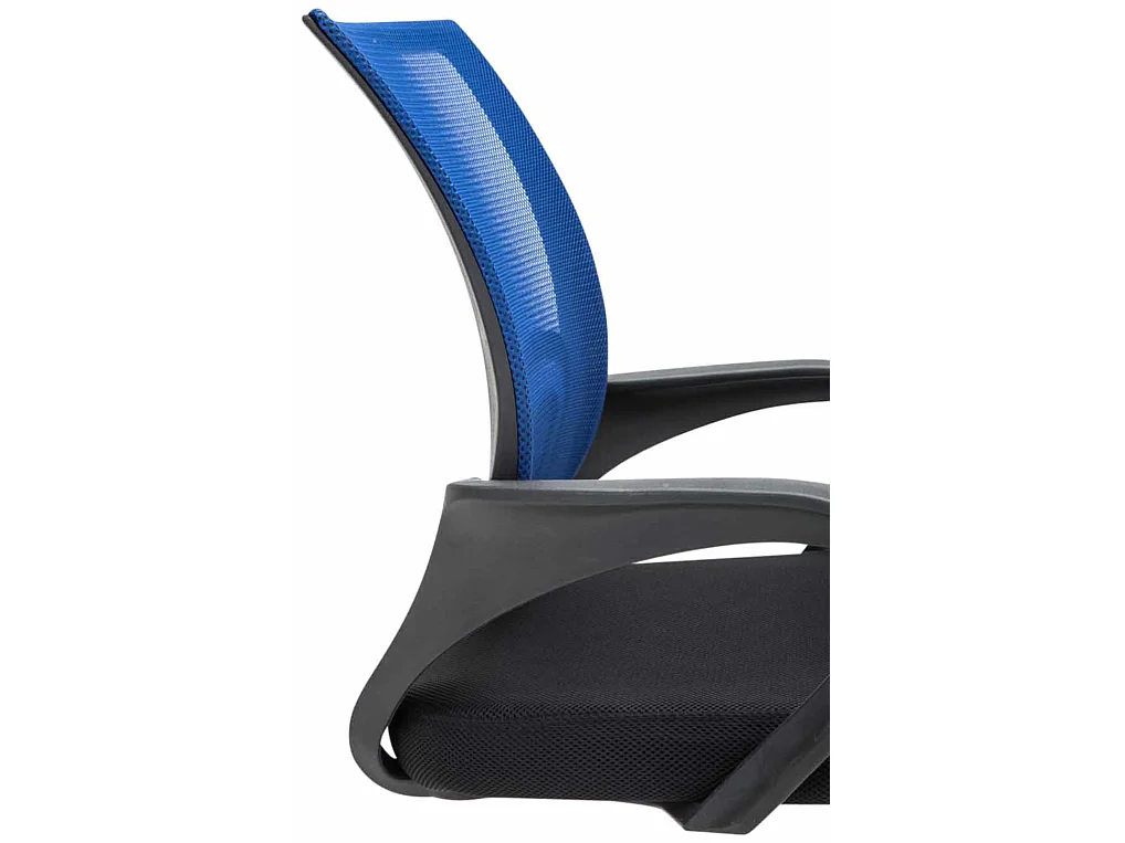 2er Set Freischwinger Stuhl - Stoff & weiß - blau - Eureka