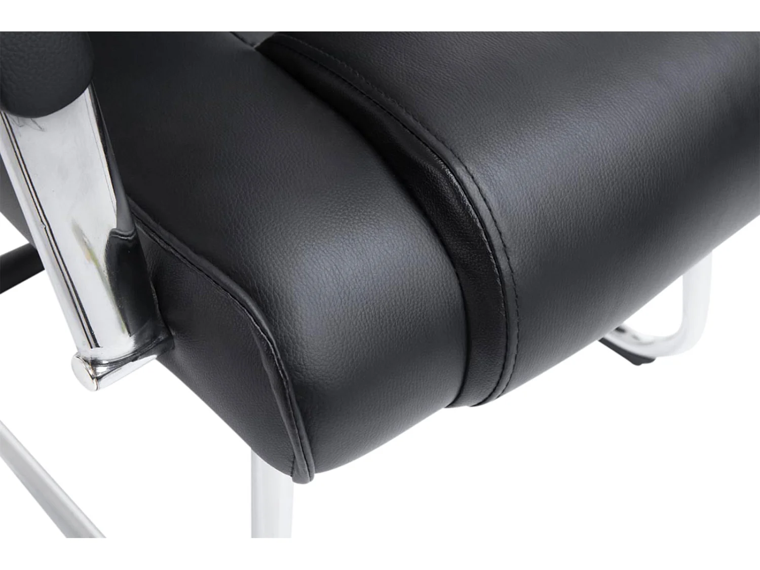 Lot de 2  chaises oscillantes - Similicuir & Nature - Noir - Attila