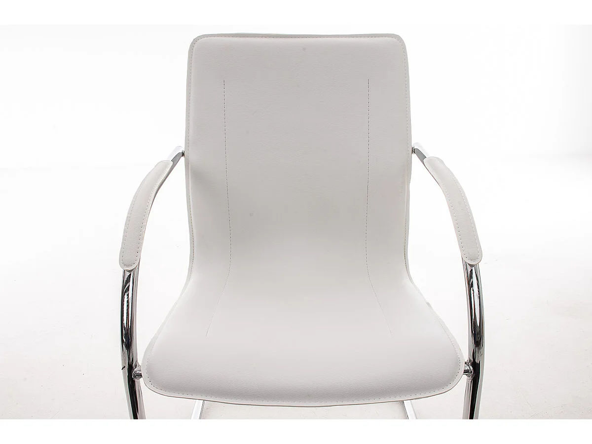 chaises oscillantes - Similicuir & Marron foncé - Blanc - Melina