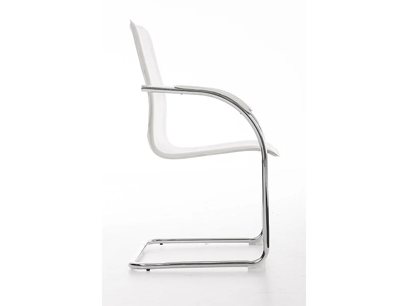 chaises oscillantes - Similicuir & Marron foncé - Blanc - Melina