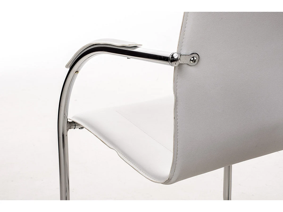 chaises oscillantes - Similicuir & Marron foncé - Blanc - Melina