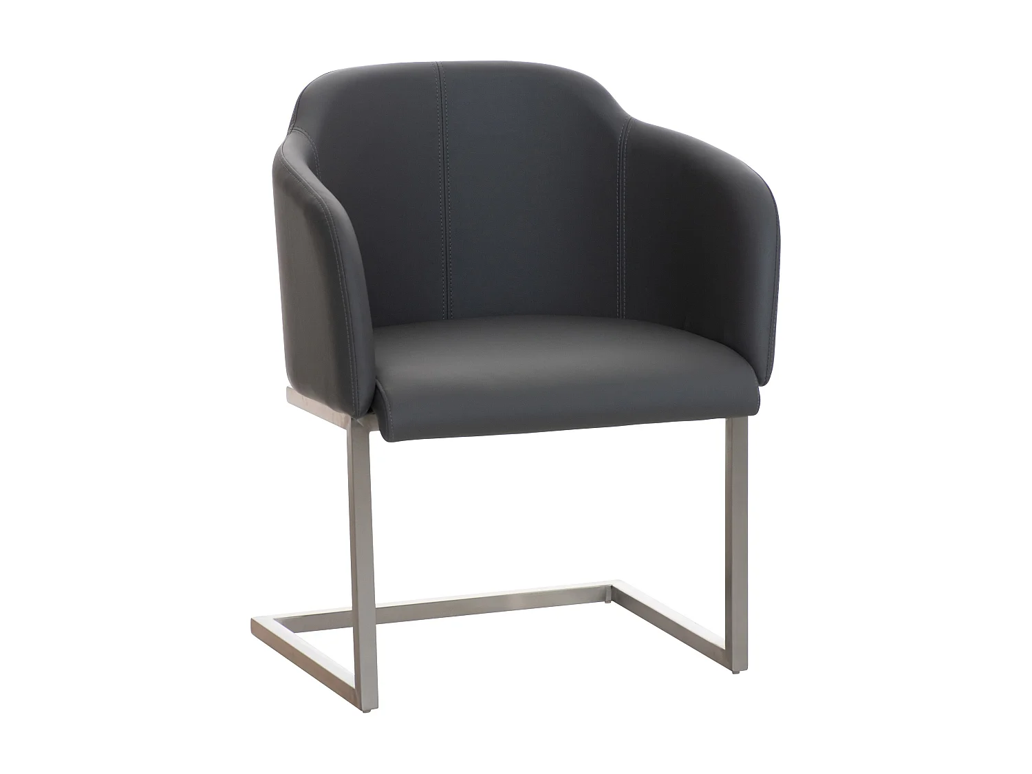 chaises oscillantes - Similicuir - Gris - Magnus