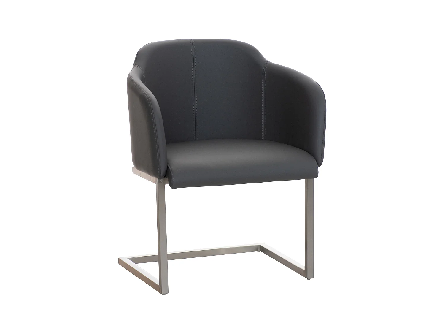 chaises oscillantes - Similicuir - Gris - Magnus