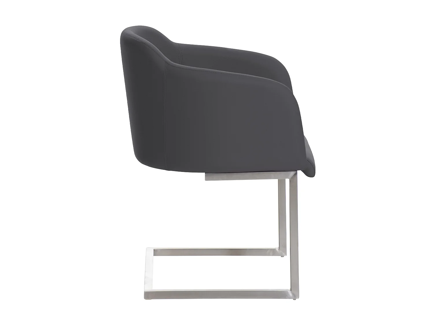 chaises oscillantes - Similicuir - Gris - Magnus