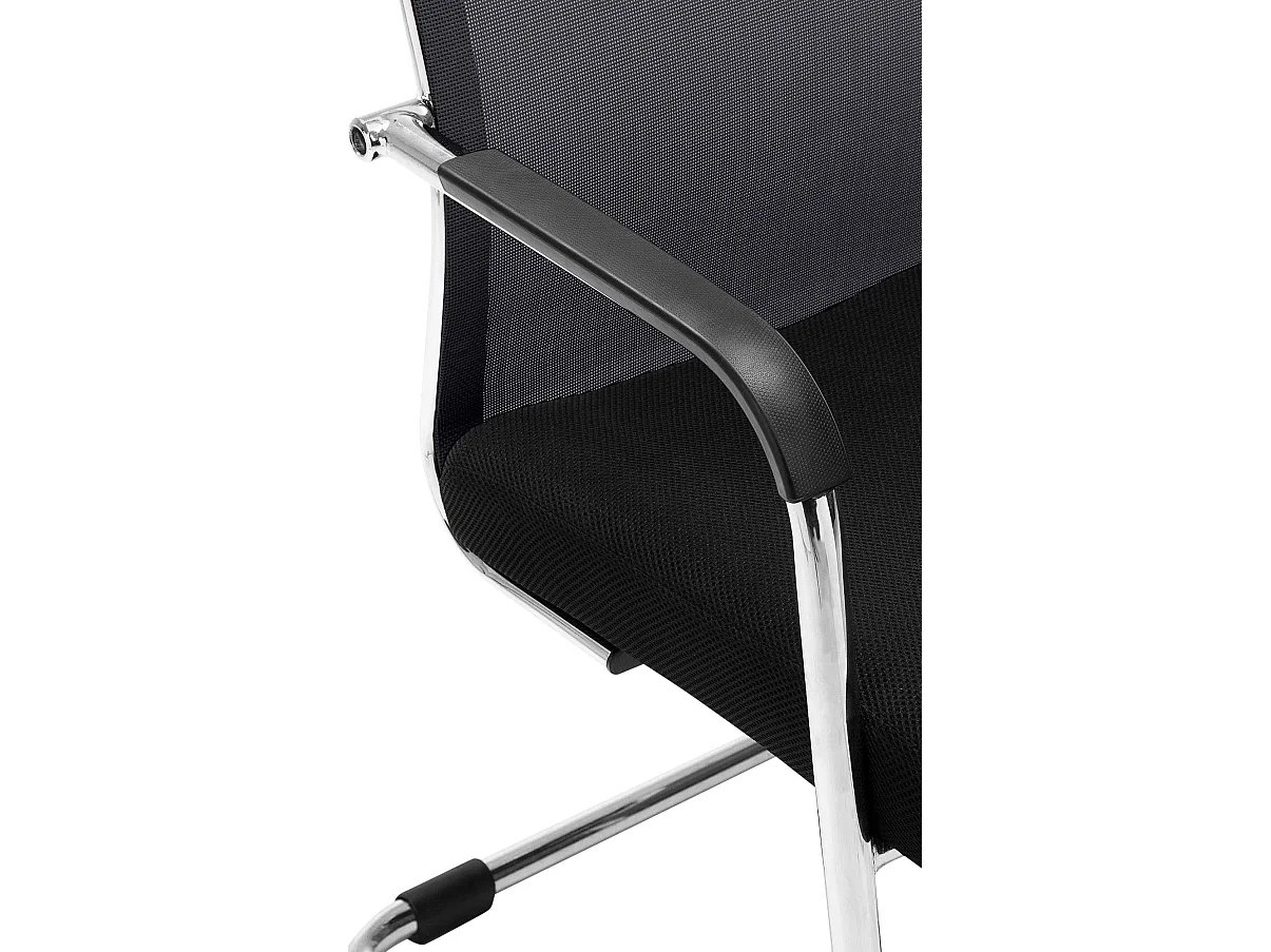 chaises oscillantes - Similicuir & Métal chromé - Noir - Brenda