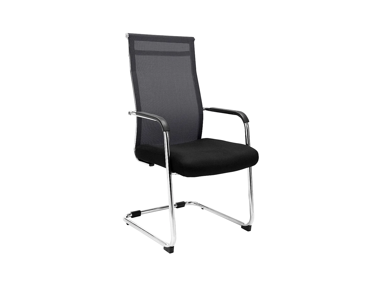 chaises oscillantes - Similicuir & Métal chromé - Noir - Brenda
