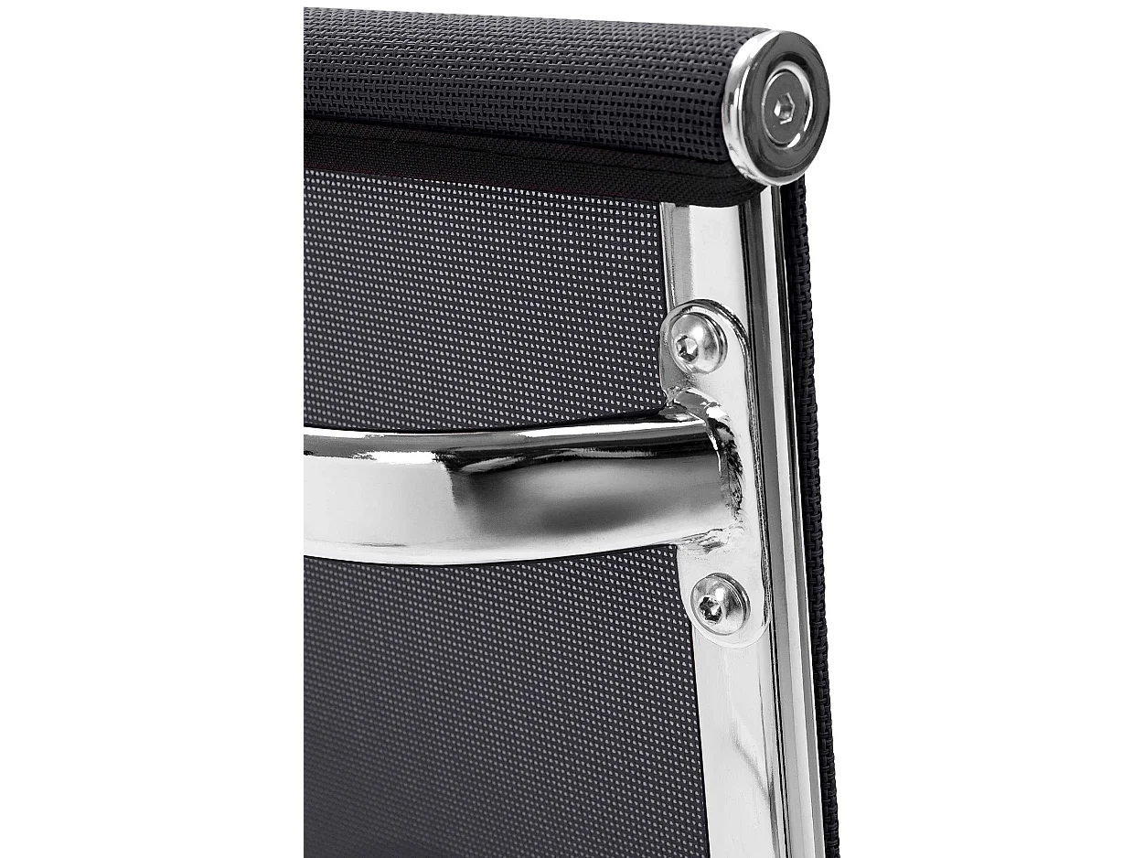 chaises oscillantes - Similicuir & Acier inoxydable - Noir - Brenda