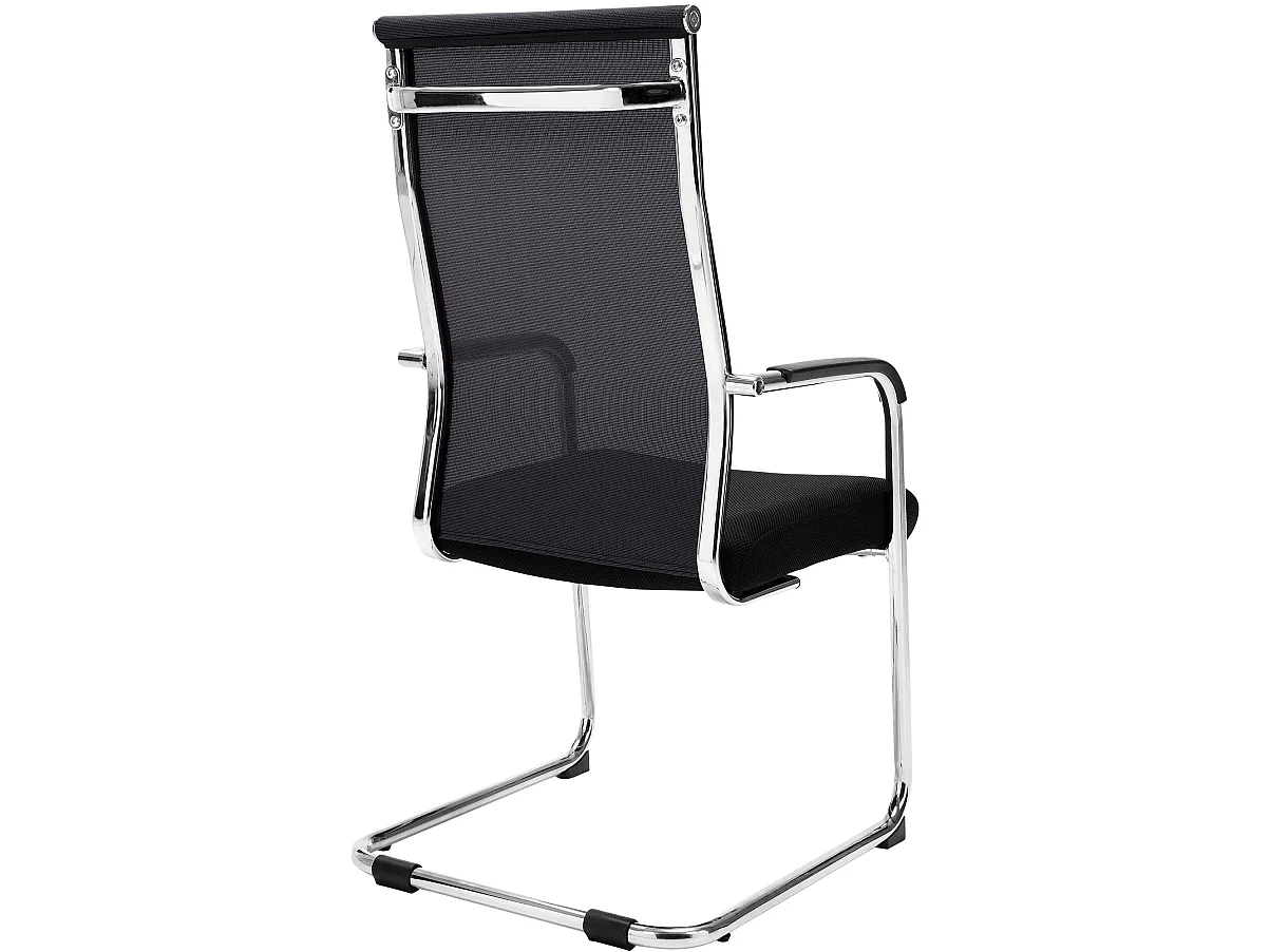 chaises oscillantes - Similicuir & Acier inoxydable - Noir - Brenda