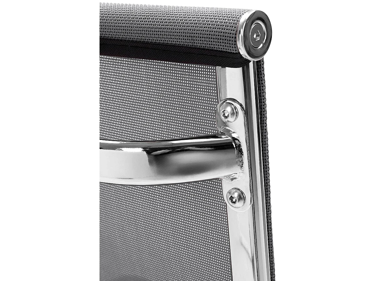 Freischwinger Stuhl - Kunstleder & Metall in Chromoptik - grau - Brenda