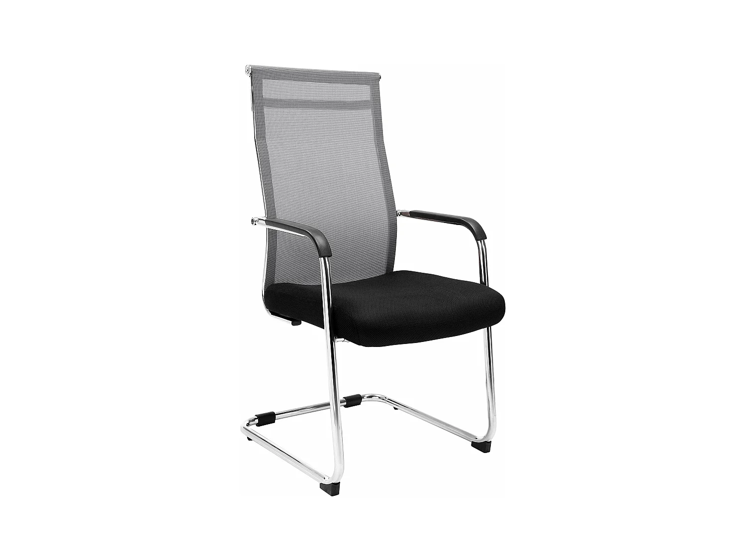 chaises oscillantes - Similicuir & Métal chromé - Gris - Brenda