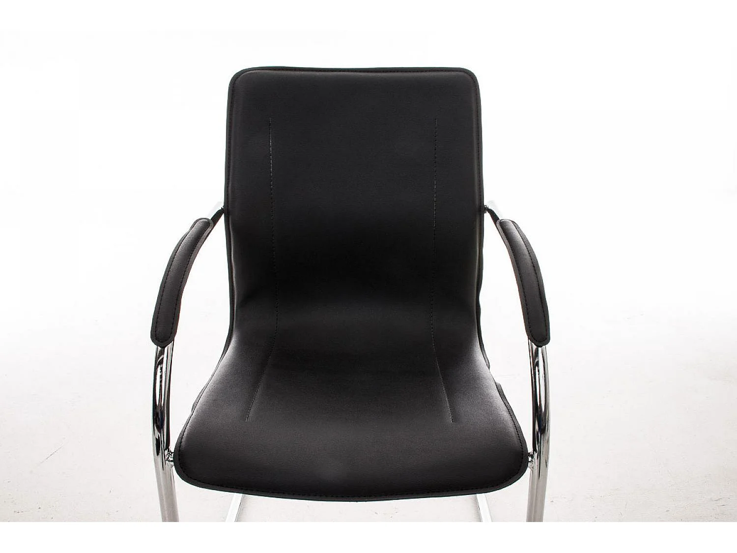 chaises oscillantes - Similicuir & Métal chromé - Noir - Melina