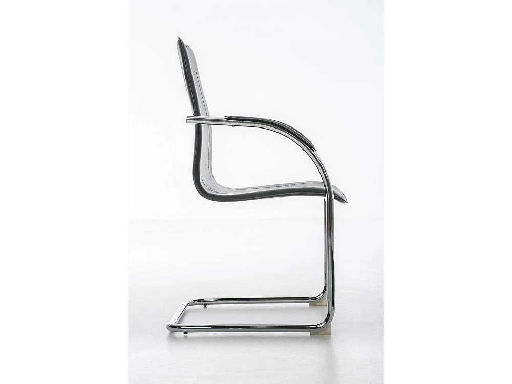 chaises oscillantes - Similicuir & Métal chromé - Noir - Melina