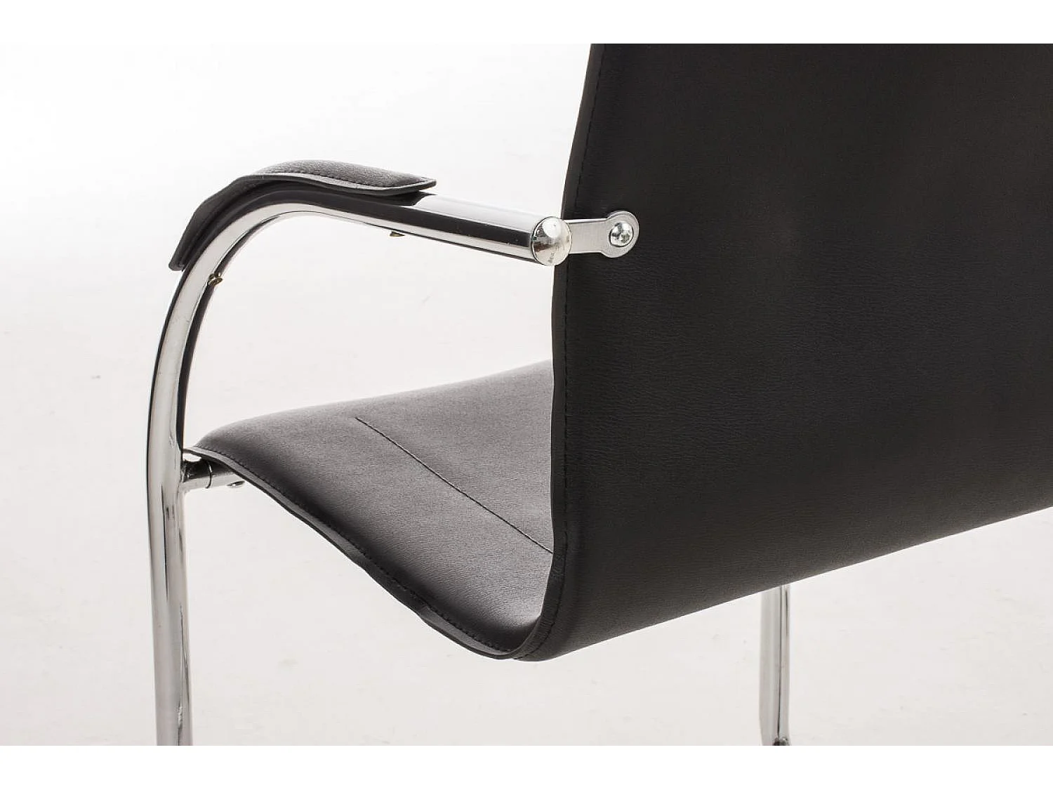 chaises oscillantes - Similicuir & Métal chromé - Noir - Melina