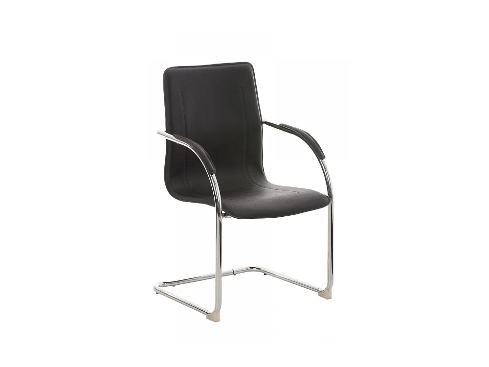 chaises oscillantes - Similicuir & Métal chromé - Noir - Melina