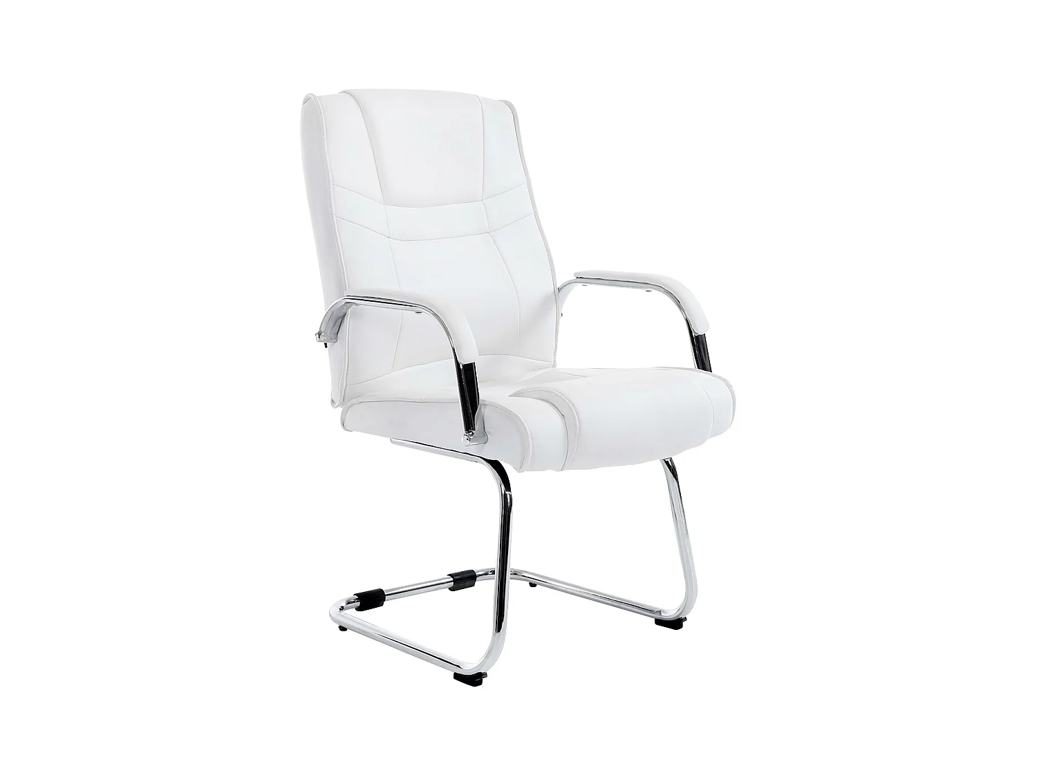 chaises oscillantes - Similicuir & Acier inoxydable - Blanc - Attila