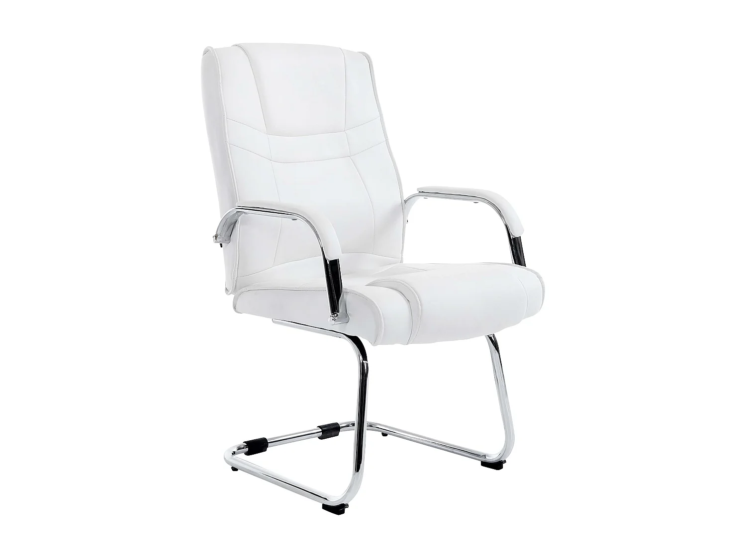 chaises oscillantes - Similicuir & Acier inoxydable - Blanc - Attila