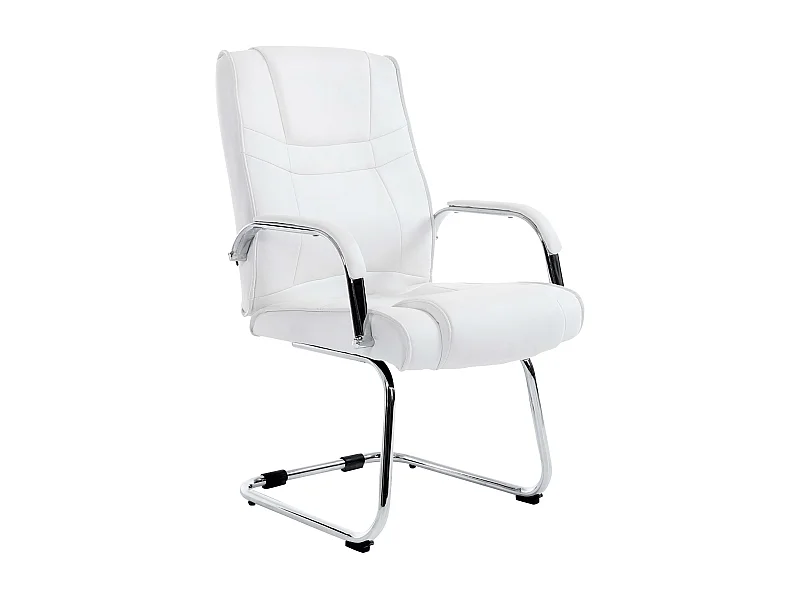 chaises oscillantes - Similicuir & Acier inoxydable - Blanc - Attila
