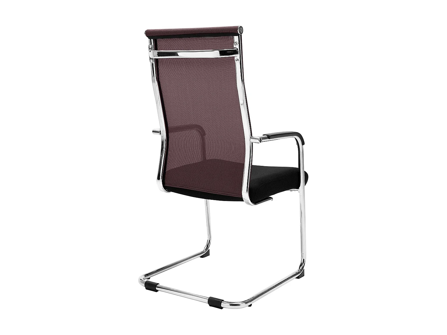 chaises oscillantes - Similicuir & Métal chromé - Marron - Brenda