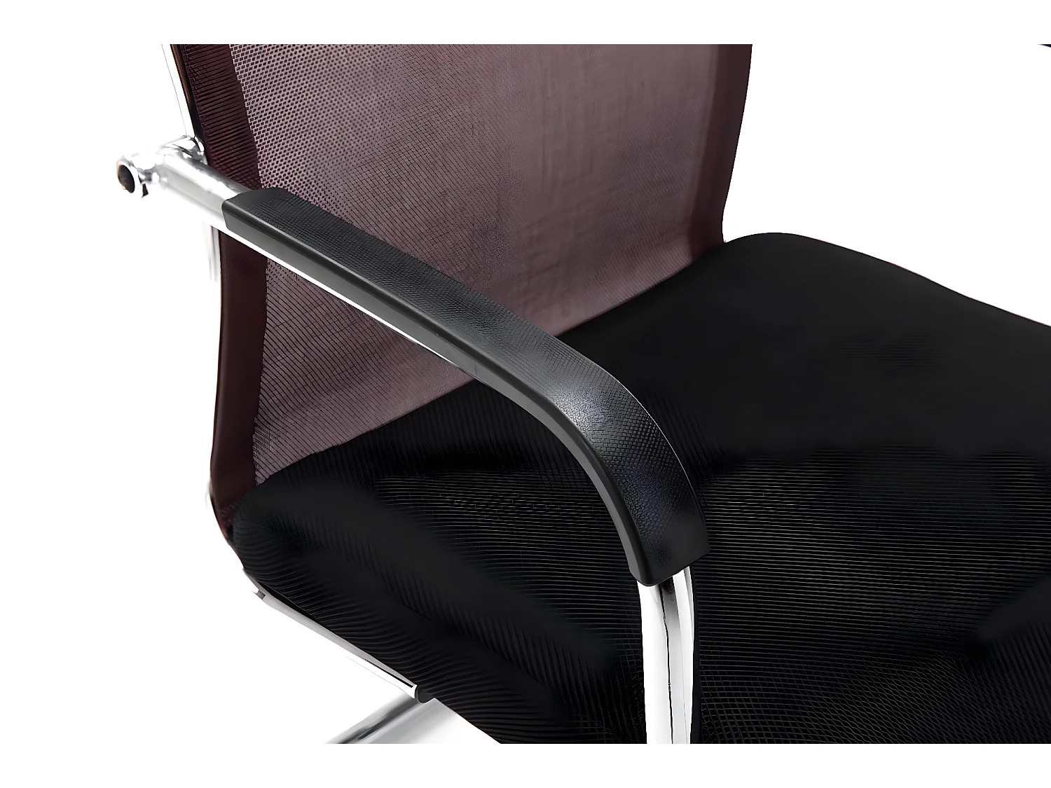 chaises oscillantes - Similicuir & Métal chromé - Marron - Brenda